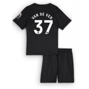 Fotbalové Dres Tottenham Hotspur Micky van de Ven #37 Dětské Venkovní Oblečení 2025-26 Krátký Rukáv (+ trenýrky)